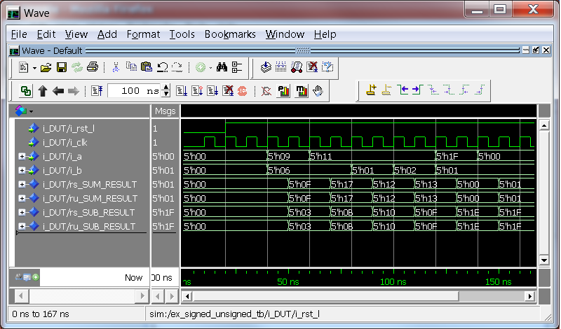 Modelsim VHDL Simulation Image